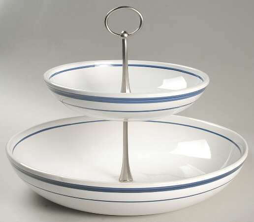 Navy Blue (Portugal) 2 Tier Serving Tray