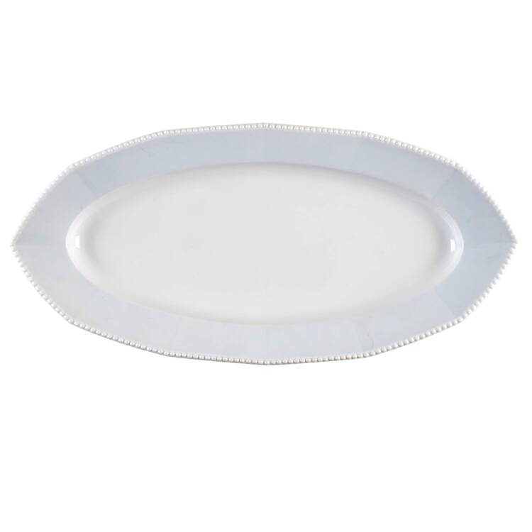 Perl Blue 22" Oval Serving Platter