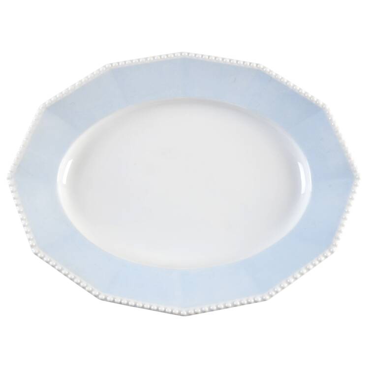 Perl Blue 12" Oval Serving Platter
