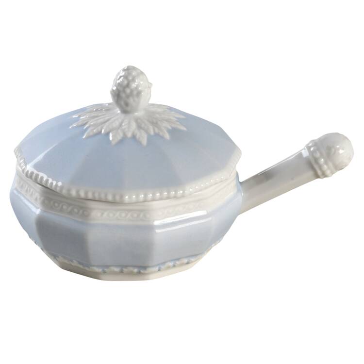 Perl Blue Individual Casserole & Lid