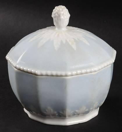 Perl Blue Sugar Bowl & Lid