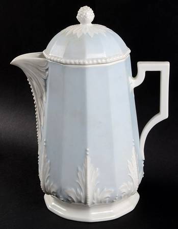 Perl Blue Coffee Pot & Lid
