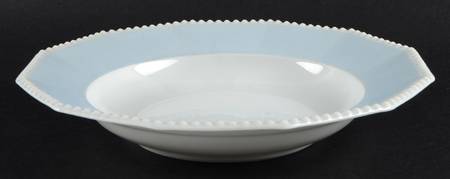 Perl Blue Large Rim Soup Bowl