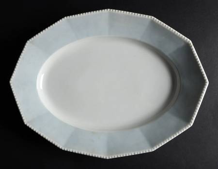 Perl Blue 17" Oval Serving Platter