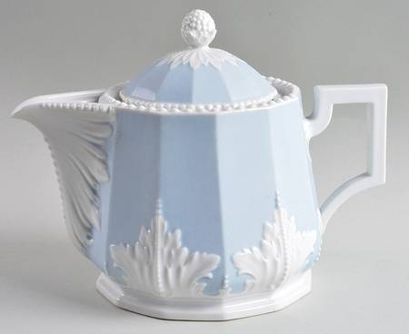 Perl Blue Teapot & Lid