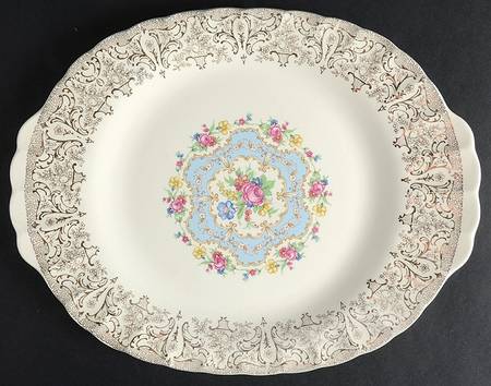Rose Bouquet 12" Oval Serving Platter