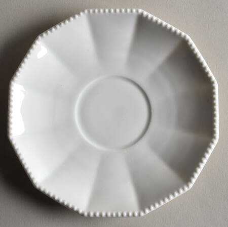 Perl (All White) Saucer by Nymphenburg