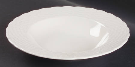 Wicker White 9" Soup/Pasta Bowl