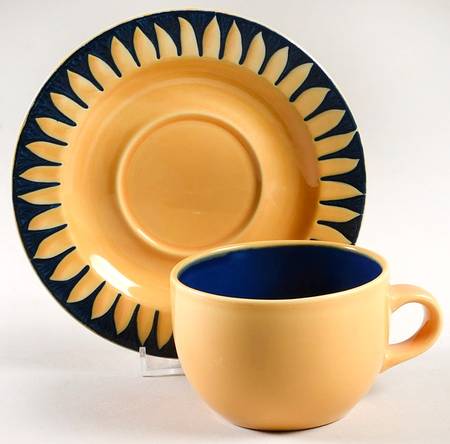 Sunflower Flat Cup & Saucer Set