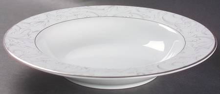 Blue Mist Platinum Large Rim Soup Bowl