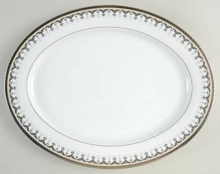 Platinum Splendor 14" Oval Serving Platter