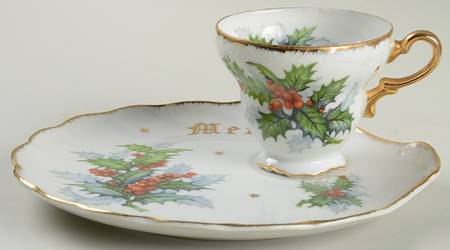 Merry Christmas Snack Plate & Cup Set