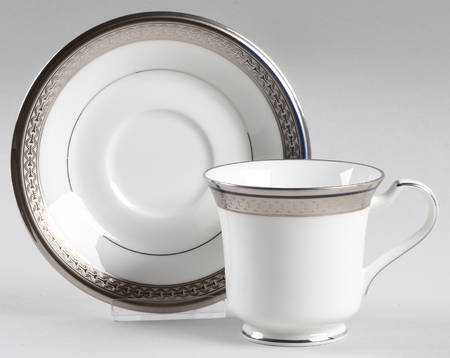 Continental Cobalt Footed Cup & Saucer Set