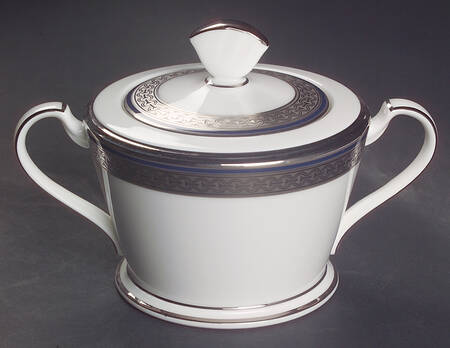 Continental Cobalt Sugar Bowl & Lid