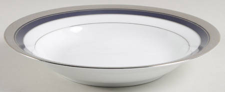 Crestwood Cobalt Platinum Rim Soup Bowl