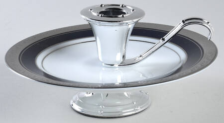 Crestwood Cobalt Platinum 3"- 3 1/4" Candleholder (BB) HC