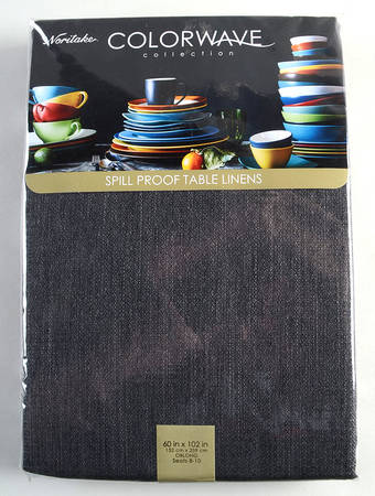 Colorwave Graphite Rectangular Tablecloth 60" X 102"