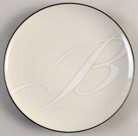Colorwave Graphite Accent Salad Plate Mono "B" by Noritake