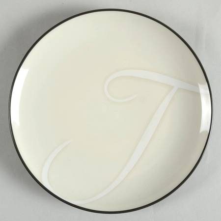 Colorwave Graphite Accent Salad Plate Mono "J"