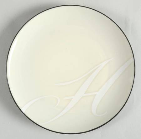 Colorwave Graphite Accent Salad Plate Mono "H"