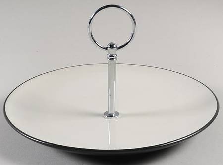 Colorwave Graphite Round Serving Plate with Handle (SP)