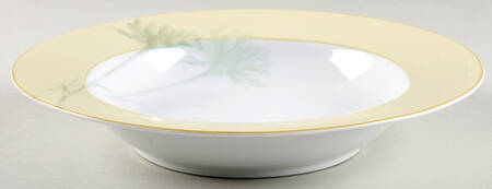 Day Dream Cream Large Rim Soup Bowl