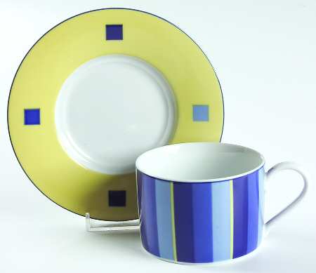 Quattro Flat Cup & Saucer Set by Nikko