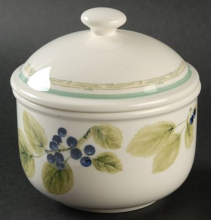 Blueberry Market Sugar Bowl & Lid