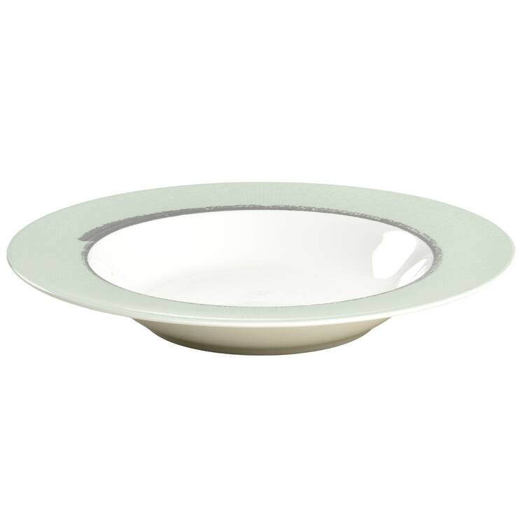 Ambience Green Large Rim Soup Bowl