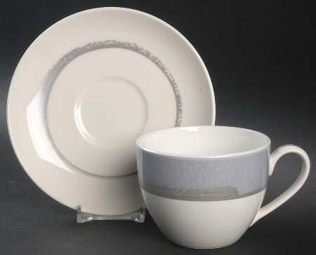 Ambience Violet Flat Cup & Saucer Set
