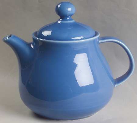 Solid Color True Blue Teapot & Lid