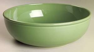Solid Color Fern Green Round Shallow Bowl