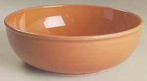 Solid Color Salmon Round Shallow Bowl