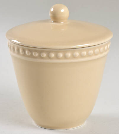 Del Mar Sand Beige Sugar Bowl & Lid