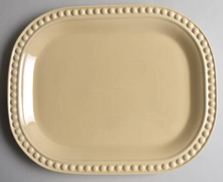 Del Mar Sand Beige 18" Rectangular Serving Platter