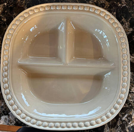 Del Mar Sand Beige 3 Part Square Divided Server