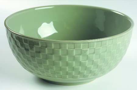 Check Mates Sage 8" Round Vegetable Bowl