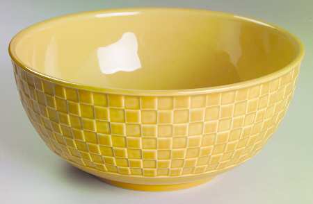 Check Mates Wheat 8" Round Vegetable Bowl
