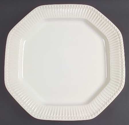 Vista Del Sol Linen White 14" Octagonal Serving Platter