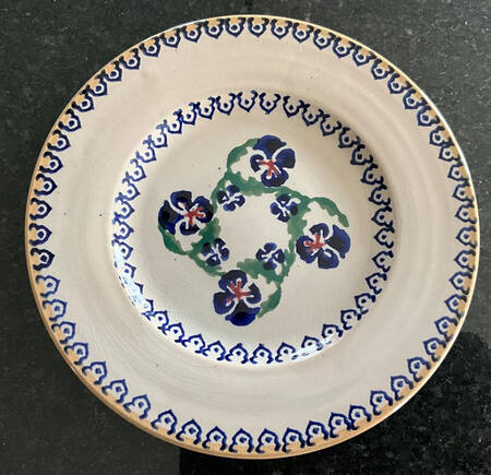 Pansy Dessert/Pie Plate