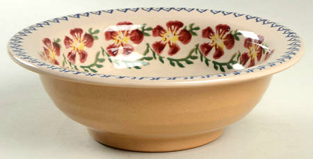 Old Rose Rim Soup Bowl