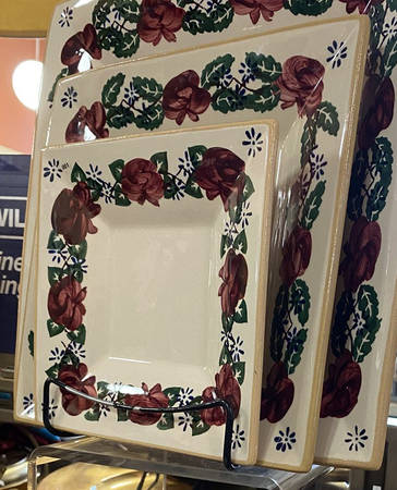 Kilfane Rose Square Salad Plate