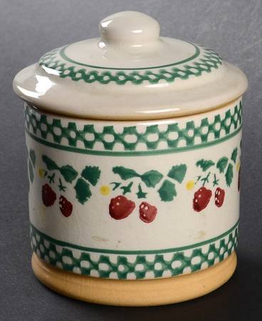 Strawberry Sugar Bowl & Lid
