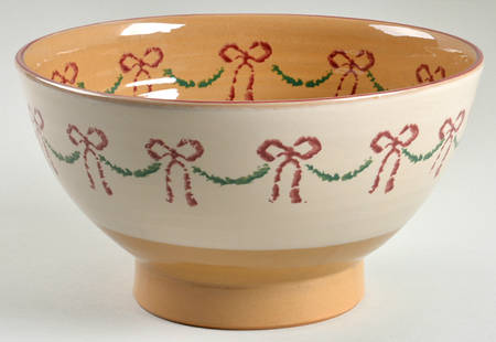 Swag and Bow 8" Round Vegetable Bowl
