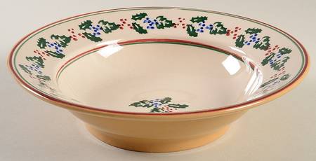 Holly and Ivy 9" Soup/Pasta Bowl