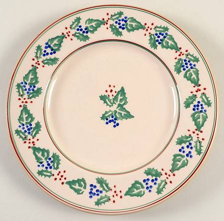 Holly and Ivy Luncheon Plate