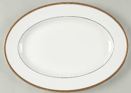 Rochelle Gold 14" Oval Serving Platter