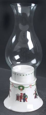 Americana Christmas Hurricane Lamp & Globe