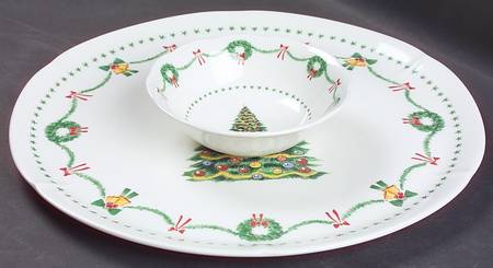 Americana Christmas (2 Piece) Chip & Dip Set