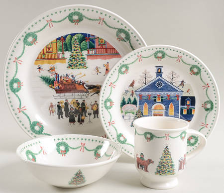Americana Christmas 4 Piece Place Setting